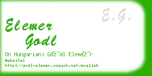 elemer godl business card